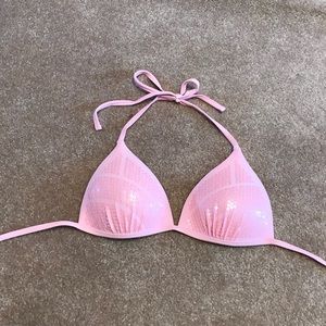 Pink Sequin push up bathing suit top. (Target)